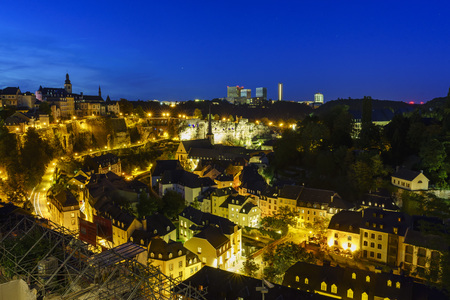 Superb aerial view from Cite Judiciaire, Luxembourgのeditorial素材