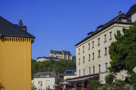 The beautiful and historical Vianden Castle, Luxembourgのeditorial素材