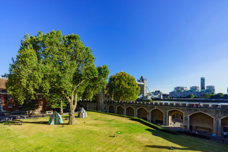 London, SEP 11: The historical and beautiful Tower of London on SEP 11, 2016 at London, United...