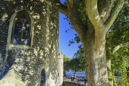 London, SEP 11: The historical and beautiful Tower of London on SEP 11, 2016 at London, United Kingdomのeditorial素材