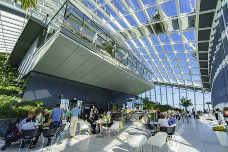 London, SEP 11: Beautiful interior design of The Sky Garden on SEP 11, 2016 at London, United Kingdomのeditorial素材