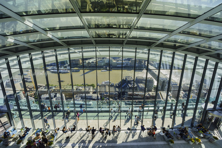 London, SEP 11: Beautiful interior design of The Sky Garden on SEP 11, 2016 at London, United Kingdomのeditorial素材