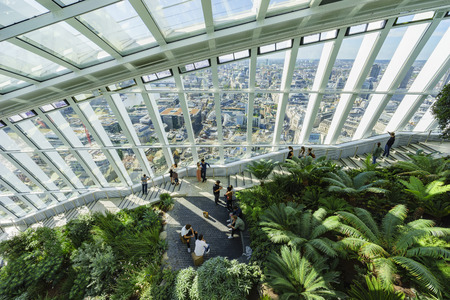 London, SEP 11: Beautiful interior design of The Sky Garden on SEP 11, 2016 at London, United Kingdomのeditorial素材
