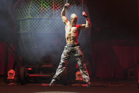 Bognor Regis, APR 10: The fun Zyair Circus show on APR 10, 2016 at Bognor Registのeditorial素材