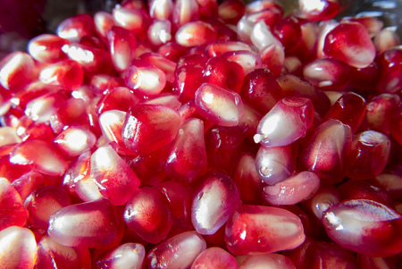 delicious sweet pomegranate close up shootの写真素材