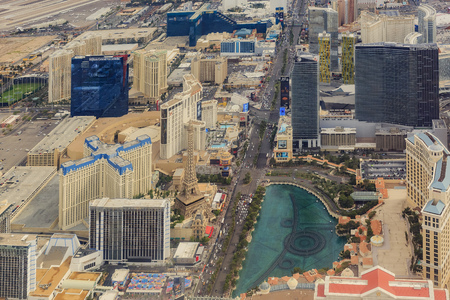 Las Vegas, APR 30: Aerial view of the building and Casino on APR 30, 2016 at Las Vegasのeditorial素材