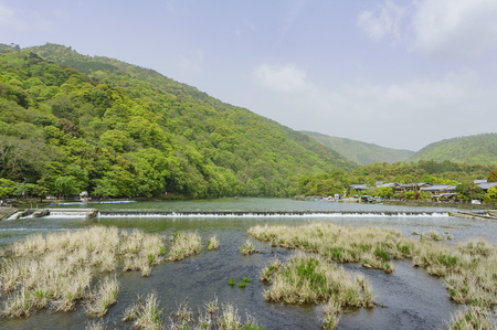 nature landscape at Arashiyama, Kyoto, Japanの写真素材