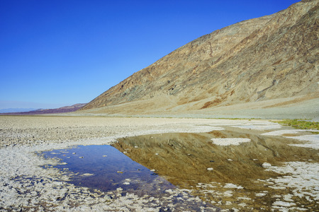 landscape around Badwater Basin, Death Valley National Park, Californiaの写真素材