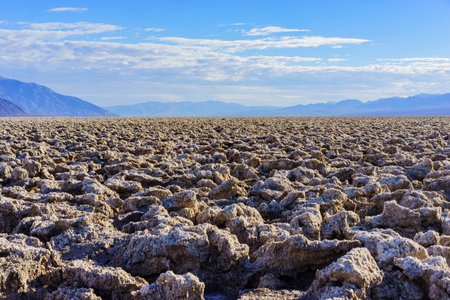 Special rock of Devils Golf Course, Death Valley National Park, Californiaの写真素材