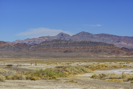 mountain landscape around Tecopa at morning, Californiaの写真素材