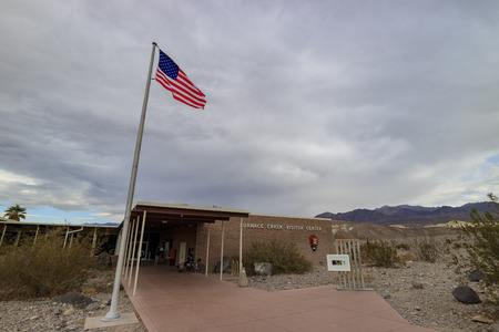 The famous visitor center at Death Valley National Park, Californiaのeditorial素材