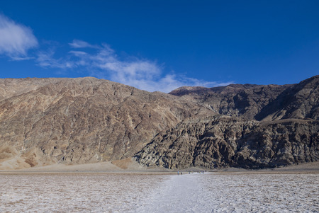 landscape around Badwater Basin, Death Valley National Park, Californiaの写真素材