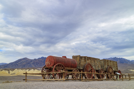 The old water tank car at Harmony Borax Works of Death Valley National Parkのeditorial素材