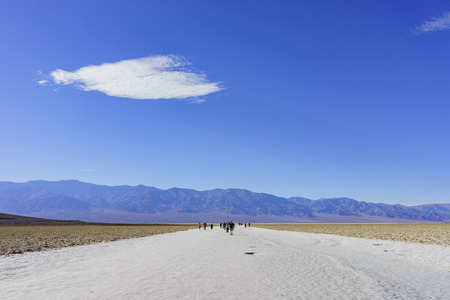 Beautiful landscape around Badwater Basin, Death Valley National Park, Californiaのeditorial素材