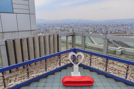 Osaka, APR 30: Beautiful scene from Umeda Sky Building on APR 30, 2011 at Osaka, Japanのeditorial素材