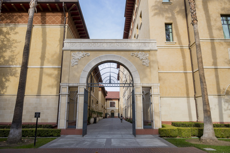 Los Angeles, DEC 9: Campus of the School of Cinematic Arts, University of Southern California on DEC 9, 2016 at Los Angelesのeditorial素材