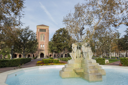 Los Angeles, DEC 9: Campus of the University of Southern California on DEC 9, 2016 at Los Angelesのeditorial素材