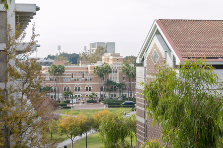 Los Angeles, DEC 9: Campus of the University of Southern California on DEC 9, 2016 at Los Angelesのeditorial素材