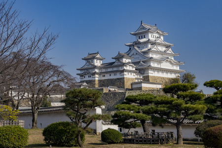 The white Heron castle - Himeji at Kobe, Japanのeditorial素材