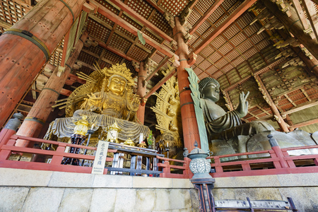 Nara, DEC 17: Interior of the historical Horyu Ji (Temple of the Flourishing Law) on DEC 17, 2016 at Nara, Japanのeditorial素材