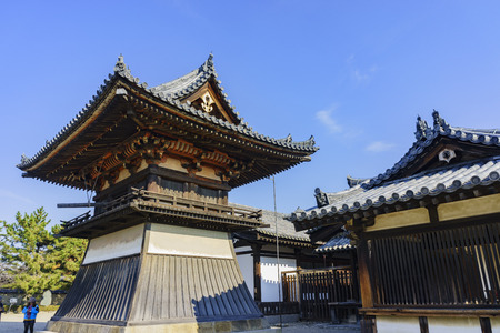 Nara, DEC 17: The historical Horyu Ji (Temple of the Flourishing Law) on DEC 17, 2016 at Nara, Japanのeditorial素材