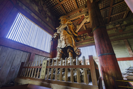 Nara, DEC 17: Interior of the historical Horyu Ji (Temple of the Flourishing Law) on DEC 17, 2016 at Nara, Japanのeditorial素材