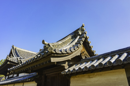 The historical Horyu Ji at Nara, Japanのeditorial素材