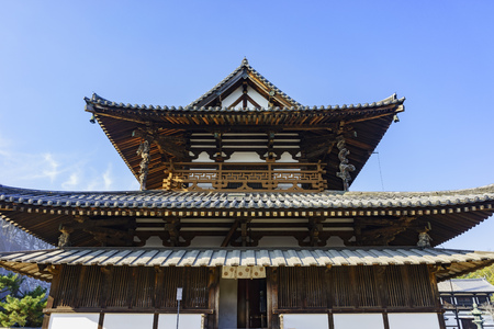 The historical Horyu Ji at Nara, Japanのeditorial素材