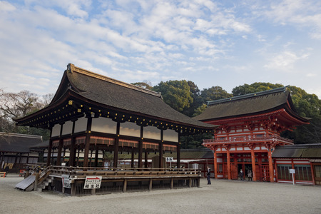 Kyoto, DEC 19: Shimogamo Jinja on DEC 19, 2016 at Kyoto, Japanのeditorial素材