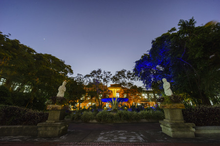 Night view of the europe style garden in Songshan Cultural and Creative Parkのeditorial素材