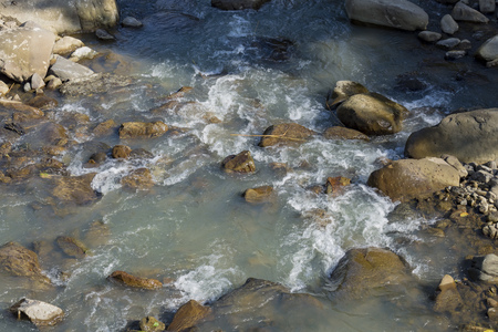 The beautiful Country side landscape of Wulai district, Taiwanの写真素材