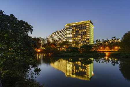 Twilight view of Songshan Cultural and Creative Park at Taipeiのeditorial素材