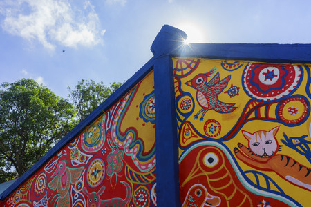 Taichung, DEC 27: The famous Rainbow Village on DEC 27, 2016 at Taichung, Taiwanのeditorial素材