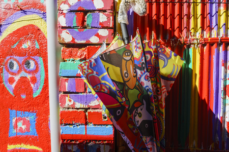 Taichung, DEC 27: The famous Rainbow Village on DEC 27, 2016 at Taichung, Taiwanのeditorial素材
