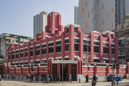 Macau, JAN 2: The historical Red Market on JAN 2, 2017 at Taipa, Macau, Chinaのeditorial素材