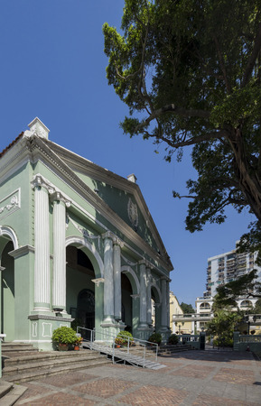 Macau, DEC 31: The historical Dom Pedro V Theatre on DEC 31, 2016 at Macau, Chinaのeditorial素材