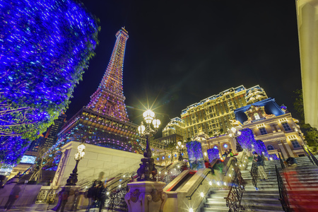 Macau, DEC 29: The beautiful building of The Parisian Macao on DEC 29, 2016 at Macauのeditorial素材