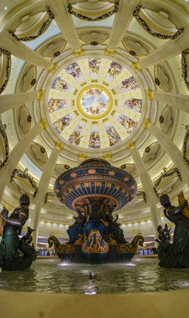 Macau, DEC 29: The beautiful lobby of The Parisian Macao on DEC 29, 2016 at Macauのeditorial素材