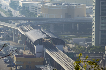 Macau, DEC 31: Aerial view of Macau International Airport Metro Station on DEC 31, 2016 at Taipa, Macau, Chinaのeditorial素材