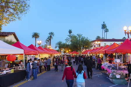 Los Angeles, JAN 28: The San Gabriel Chinese New Year Event on JAN 28, 2017 at San Gabriel, Los Angeles, USAのeditorial素材