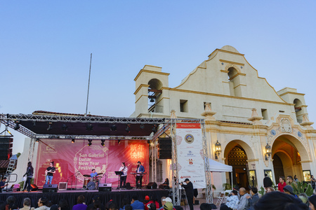 Los Angeles, JAN 28: The San Gabriel Chinese New Year Event on JAN 28, 2017 at San Gabriel, Los Angeles, USAのeditorial素材