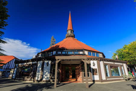 San Bernardino, SEP 1: Beautiful Europe style building in Lake arrowhead on SEP 1, 2014 at San Bernardino, Los Angeles County, Californiaのeditorial素材