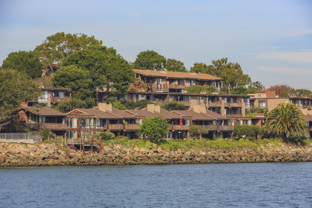 Los Angeles, JAN 19: The beautiful Marina Del Rey area on JAN 19, 2015 at Los Angelesのeditorial素材