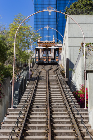 Los Angeles, NOV 8: The Angels Flight Railway on NOV 8, 2014 at Los Angelesのeditorial素材