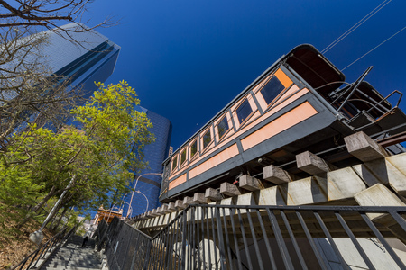 Los Angeles, NOV 8: The Angels Flight Railway on NOV 8, 2014 at Los Angelesのeditorial素材