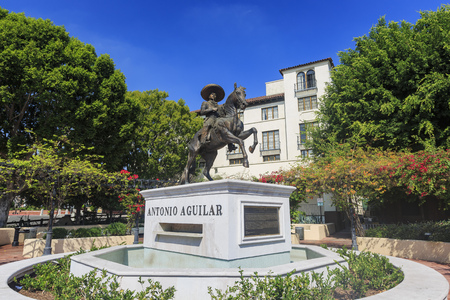 The Antonio Aguilar statue of Los Angeles, Californiaのeditorial素材