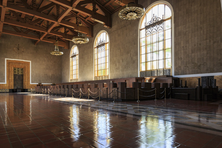 Interiors of the Union Station, Los Angeles, California, USAのeditorial素材