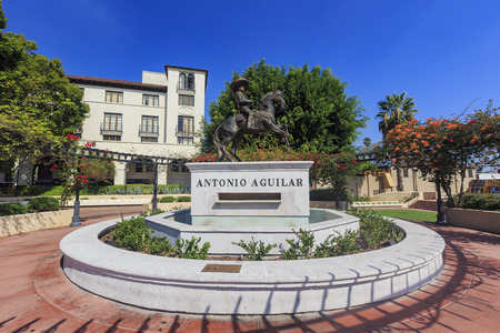 The Antonio Aguilar statue of Los Angeles, Californiaのeditorial素材