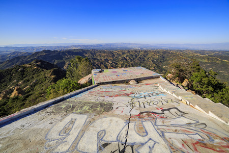 landscape on Topanga Lookout trail, Los Angeles, Californiaのeditorial素材