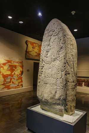 Mexico City, FEB 16: Beautiful exhbit in the National Museum of Anthropology (Museo Nacional de Antropologia, MNA) on FEB 16, 2017 at Mexico Cityのeditorial素材